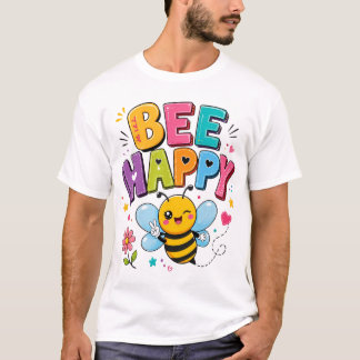 T-shirt graphique avec une abeille mignonne 'Bee H