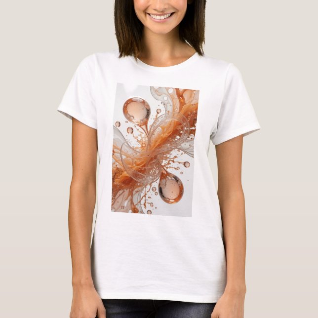 T-shirt graphique avec une œuvre d'art abstraite a (Devant)