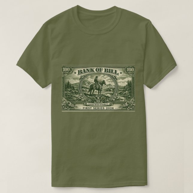 T-shirt graphique « Banque de Bill » à l'effigie d (Design devant)