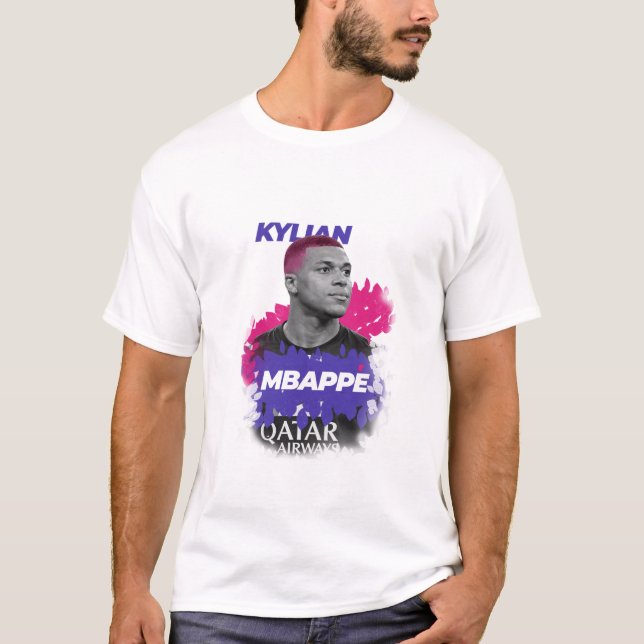 T-shirt graphique basique avec portrait moderne de (Devant)