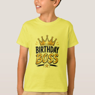 T-shirt graphique "Birthday Boss" pour adolescents