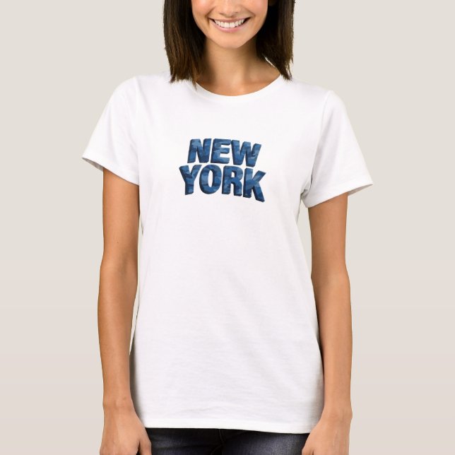 T-shirt graphique bleu vif NEW YORK (Devant)
