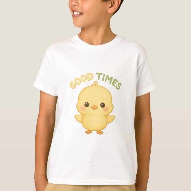 T-shirt graphique "Bon Temps" Happy Chick pour enf (Devant)