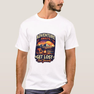 T-Shirt Graphique Camping & Montagne "L'Aventure A
