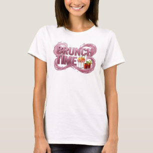T-shirt graphique « Catchy Pink BRUNCH TIME »