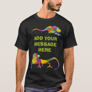 T-shirt Graphique Chaméléons de messages personnalisés