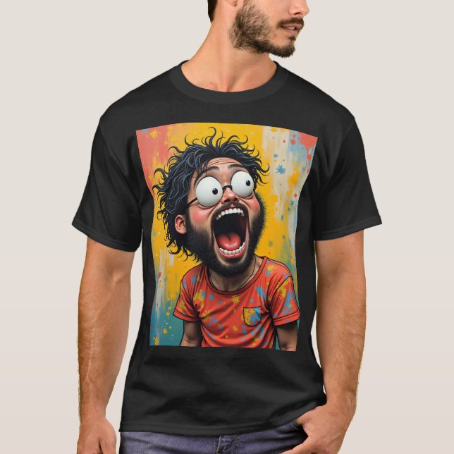 T-shirt graphique Chaos Crazy Pop Art vibrant (Devant)