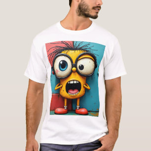 T-shirt graphique Chaos Crazy Pop Art vibrant