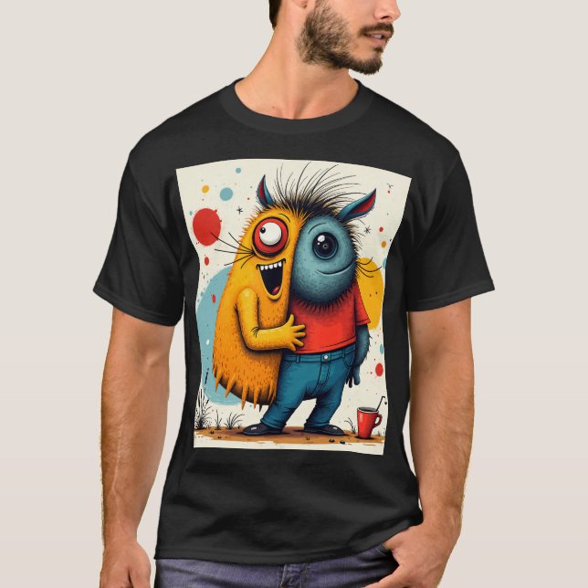 T-shirt graphique Chaos Pop Art vibrant et fou (Devant)