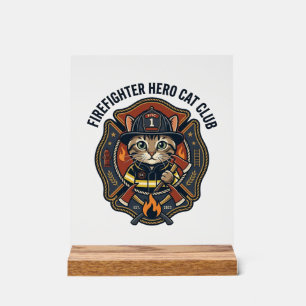 T-shirt graphique chat héros pompier - Pompiers