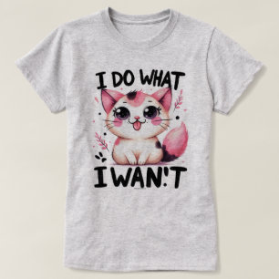 T-shirt graphique Chat Sarcasique - Je Fais Ce Que