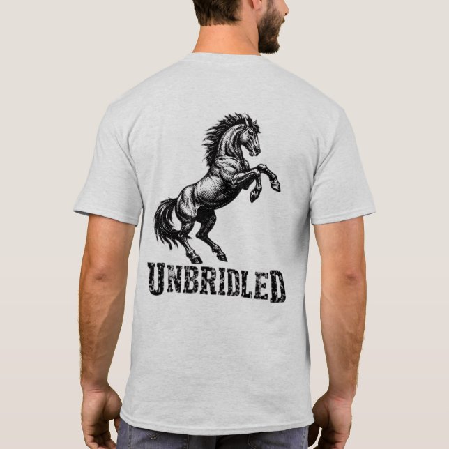 T-Shirt Graphique Cheval « Débridé » (Dos)