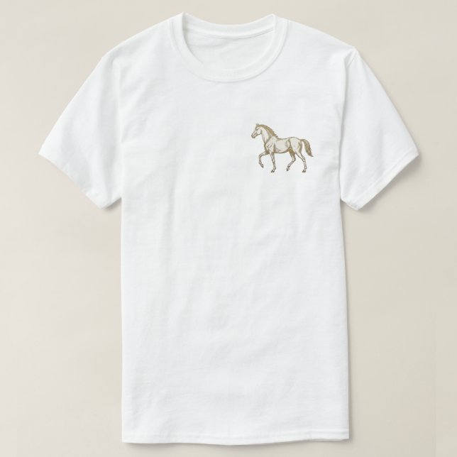 T-Shirt Graphique Cheval Or Vintage (Design devant)