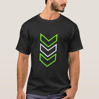 T-Shirt Graphique Chevron Néon Minimaliste Moderne