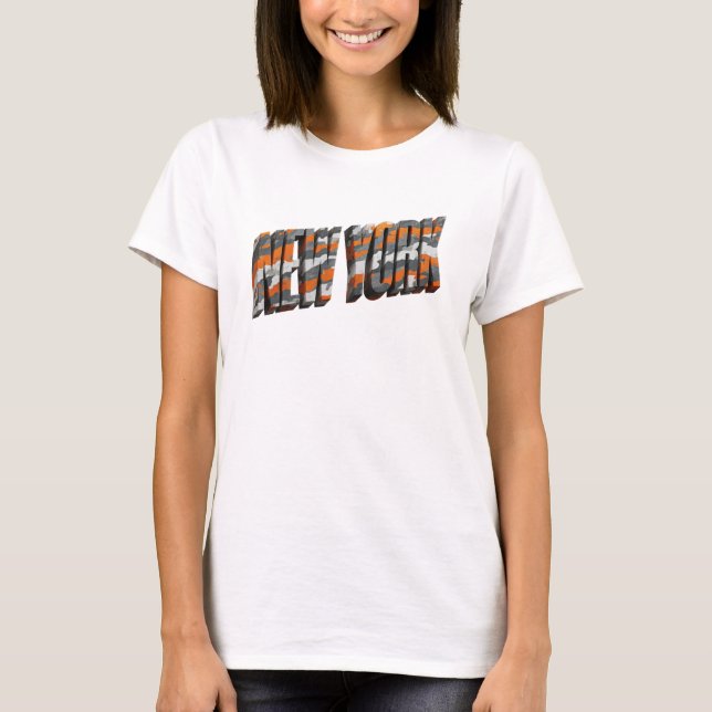 T-shirt graphique Chic Orange NEW YORK (Devant)