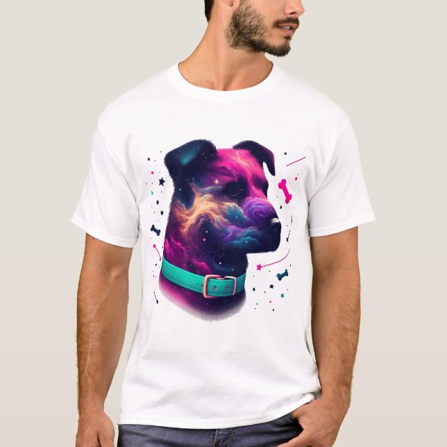 T-shirt graphique Chien Cosmique (Devant)