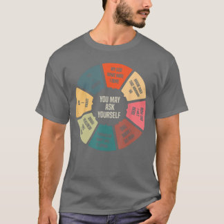 T-shirt Graphique circulaire des paroles rétro de musique 