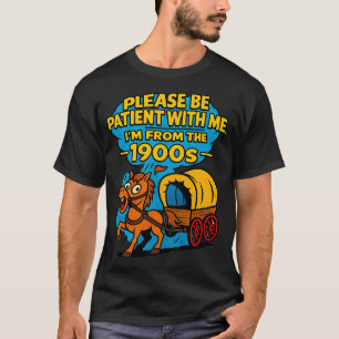 T-shirt Graphique Classique Vintage Soyez Patient Je Suis 