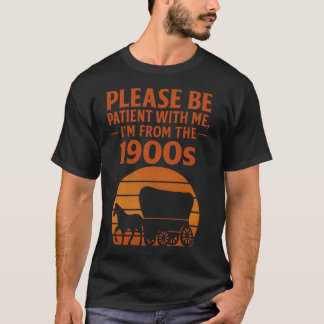 T-shirt Graphique Classique Vintage Soyez Patient Je Suis