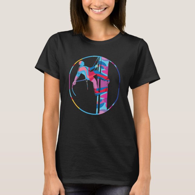 T-shirt Graphique coloré de l'arbre grimpeur (Devant)