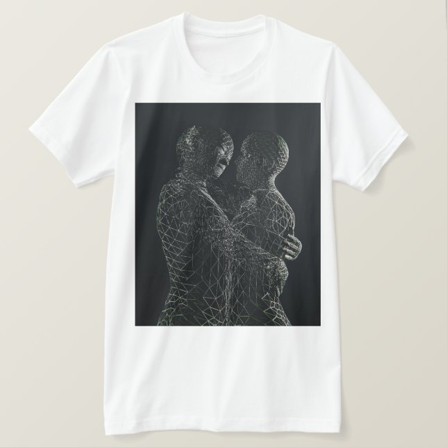 T-Shirt Graphique Connexion Amoureuse Numérique (Design devant)