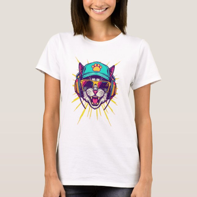 T-Shirt Graphique Cool Cat (Devant)