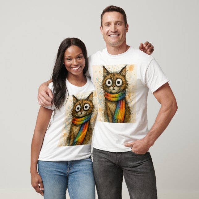 T-shirt graphique Cool Cat avec lunettes - Funky (Unisexe)