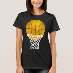 T-shirt Graphique Cool du trophée d'or de basket-ball