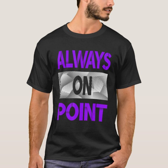 T-shirt Graphique couleur violet toujours en pointe (Devant)