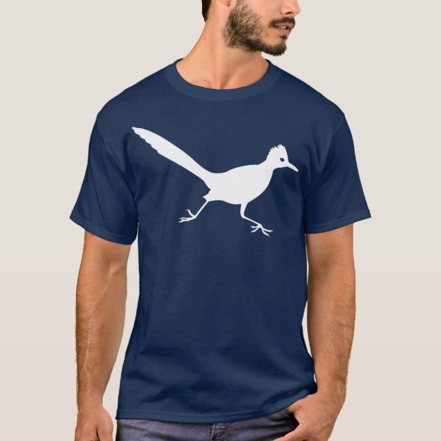 T-shirt Graphique courant d'oiseau blanc de Roadrunner (Devant)