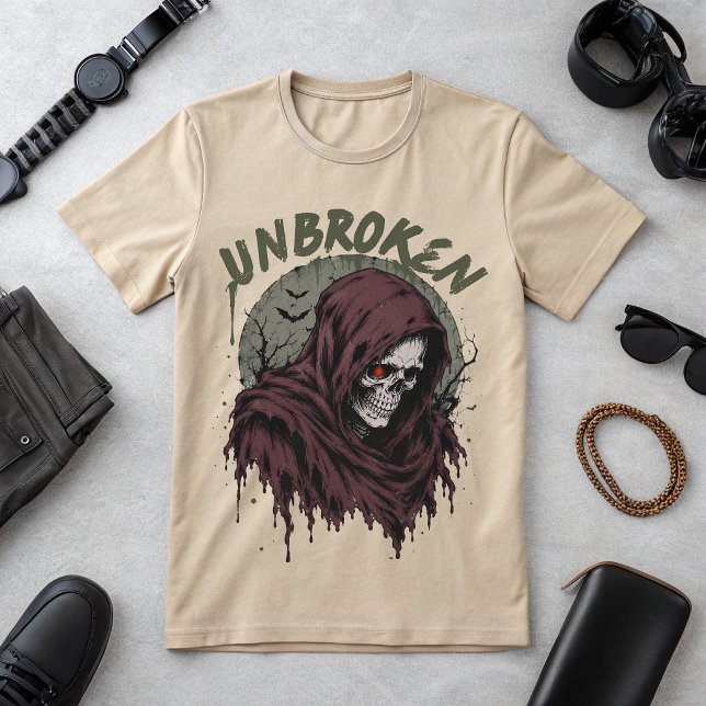 T-Shirt Graphique Crâne de Faucheuse Ininterrompu (Créateur téléchargé)