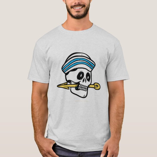 T-Shirt graphique crâne de guerrier lance (Devant)