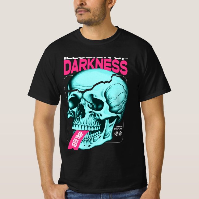T-shirt graphique crâne foncé (Devant)