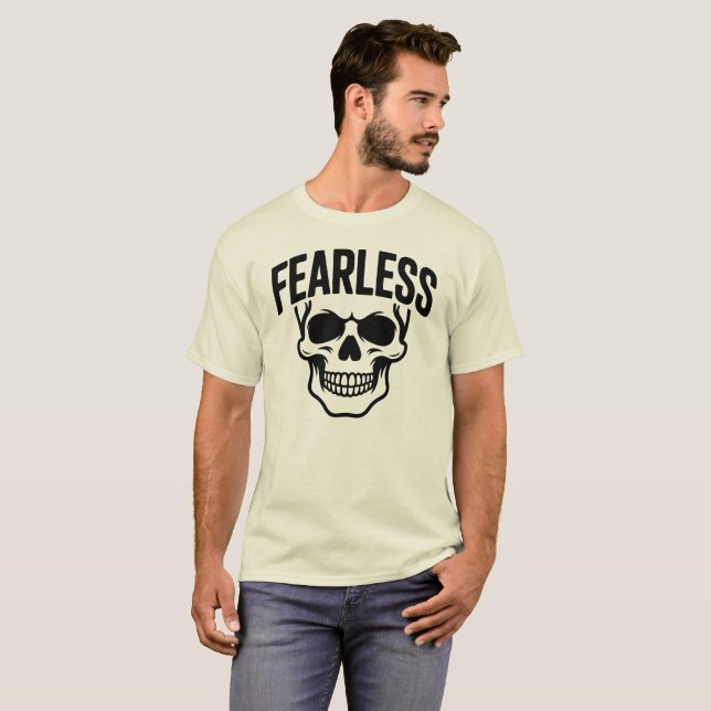 T-Shirt Graphique Crâne Intrépide – Attitude Audac (Devant entier)