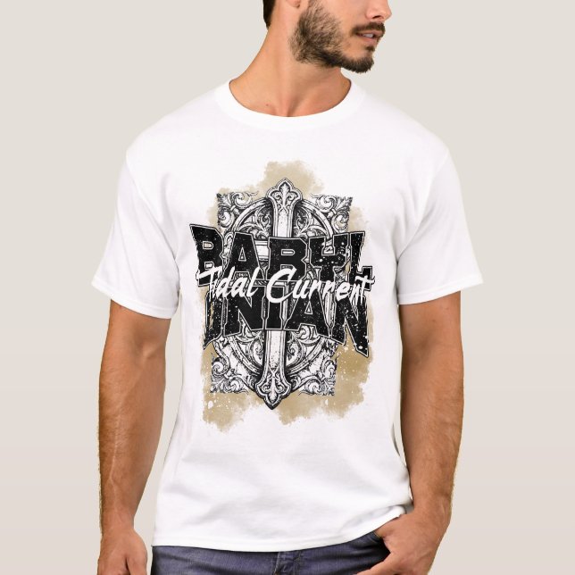 T-Shirt Graphique Croix Gothique Courant Tidal Bab (Devant)
