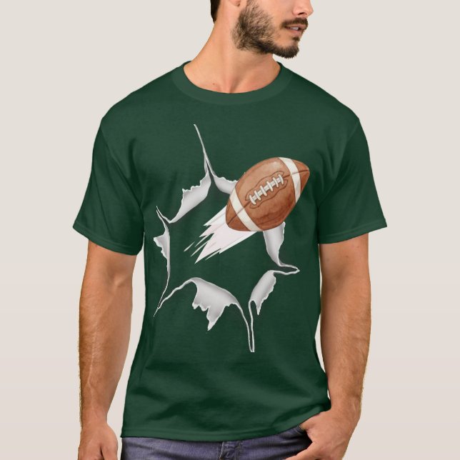 T-shirt Graphique d'action de football (Devant)