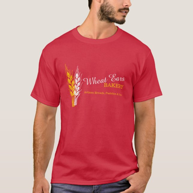 T-shirt graphique d'affaires de boulangerie (Devant)
