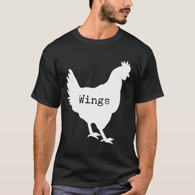 T-shirt Graphique d'aile de poulet (Devant)