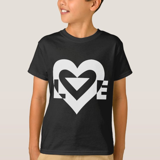 T-shirt Graphique d'amour cool, blanc (Devant)