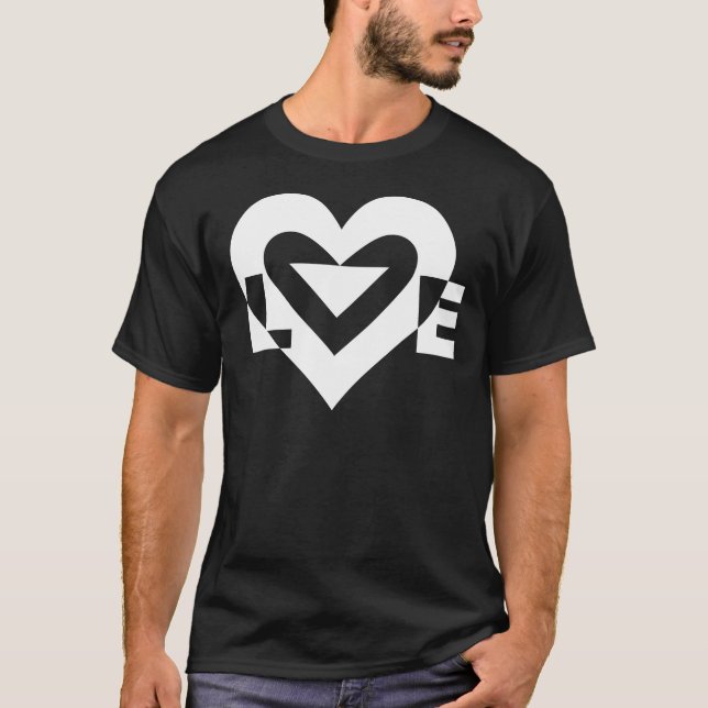 T-shirt Graphique d'amour cool, blanc (Devant)
