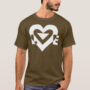 T-shirt Graphique d'amour cool, blanc