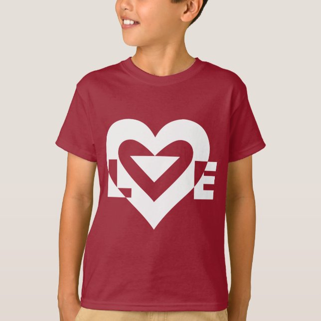T-shirt Graphique d'amour cool, blanc (Devant)