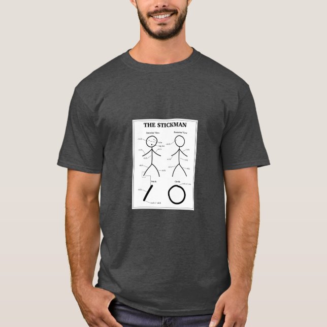 T-shirt Graphique d'anatomie Stickman (Devant)