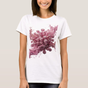 T-shirt graphique d'art abstrait argent tendance