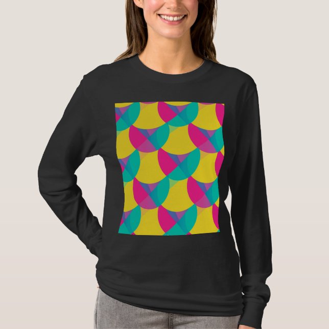 T-Shirt Graphique d'Art Abstrait Moderne (Devant)