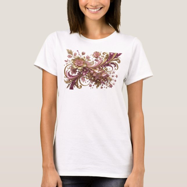 T-shirt graphique d'art abstrait orange propre (Devant)