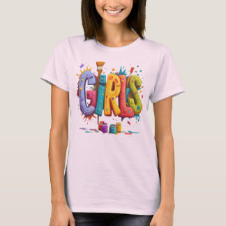 T-shirt graphique d'art de graffiti pour filles co