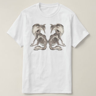 T-shirt Graphique d'art des loups