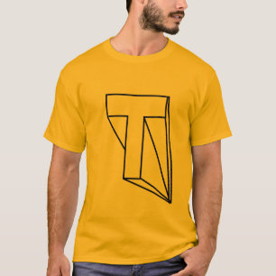 T-Shirt Graphique d'Art en Ligne Géométrique Minim