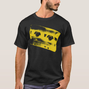 T-shirt Graphique de bande de cassette Vintage jaune